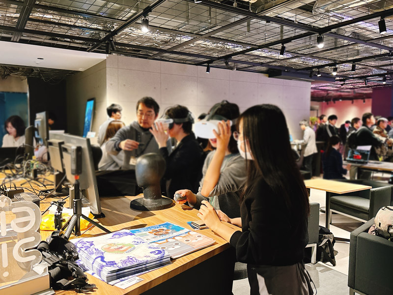 ブースでのVR体験の様子